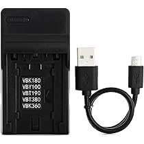 Amazon.com: VW-VBK180 USB Charger for Panasonic HDC-HS60, HDC-HS80